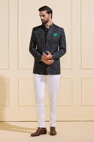 Raghavendra Rathore Jodhpur Embellished Brocade Bandhgala 