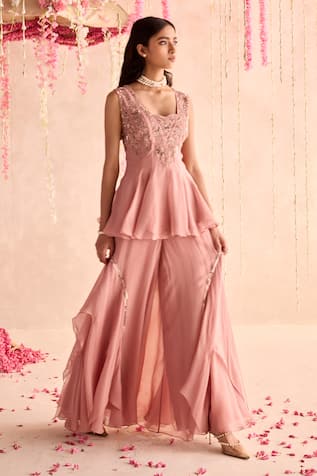 Seema Thukral Embellished Peplum & Sharara Set 