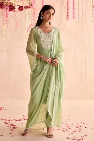 Seema Thukral Embellished Pleated Kurta Set 