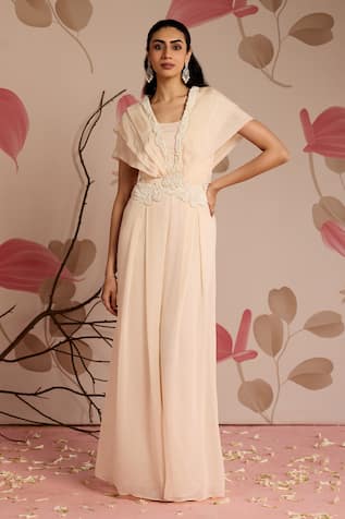 Seema Thukral Embellished Pleated Jumpsuit 