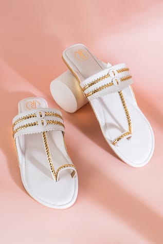 Two Tone Kolhapuri Flats 