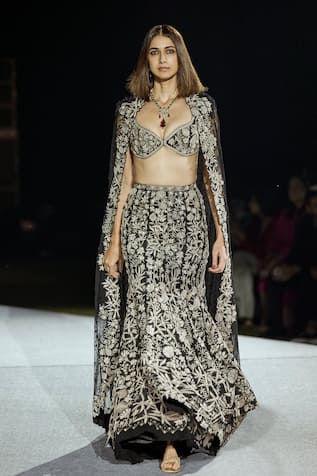 Mishru Sylvi Embroidered Lehenga Set With Cape 