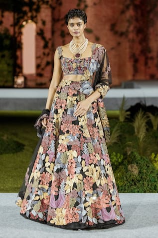 Mishru Marxii Floral Organza Lehenga Set 