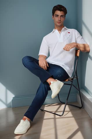 Aryavir Malhotra Equestrian Polo Pure Linen T-Shirt 