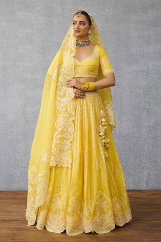 Torani Kasmai Wrija Yellow Lehenga Set 