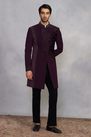 Kashish Wine Indowestern Set 