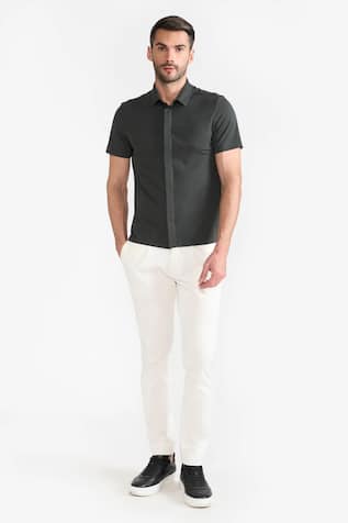 Perona Cyrus Olive Casual Shirt 