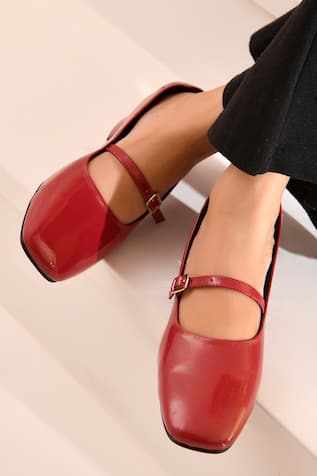 Patent Cherry Mary Jane Pumps 