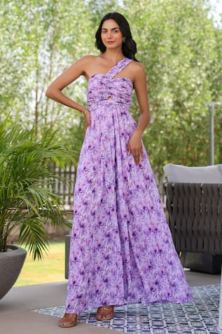 B'Infinite Floral Print Maxi Dress 