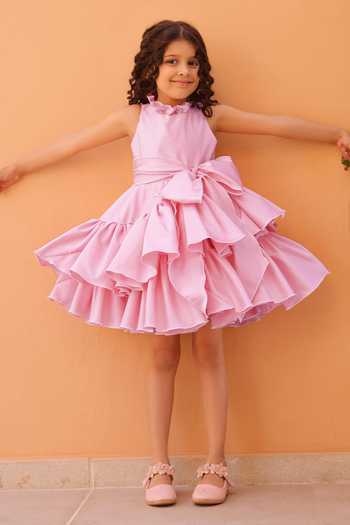 Janyas Closet  Blush Pink Belle Ruffle Party Dress 