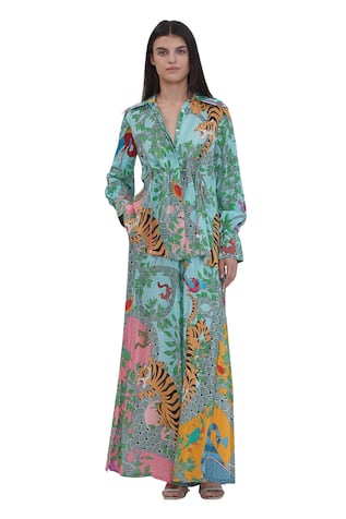 Limerick By Abirr N' Nanki Printed Crepe Palazzo Pant 