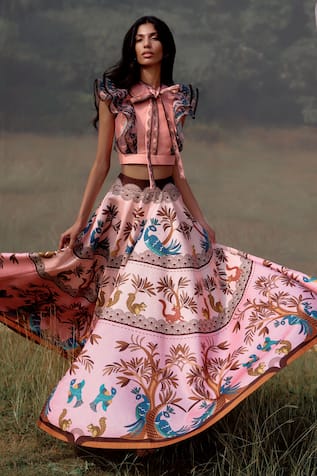 Limerick By Abirr N' Nanki Fitted Designer Crop Top 