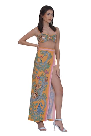 Limerick By Abirr N' Nanki Multicolor Designer Cover Up Skirt 