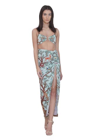 Limerick By Abirr N' Nanki Multicolor Designer Cover Up Skirt 