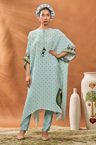 Masaba Blue Ace of Spades Kaftan & Pant Set