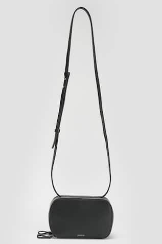 PERONA ANEIRA Black Bovine Leather Handbag 