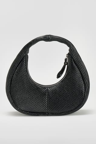 PERONA Designer Handbag with Ribbed Texture 