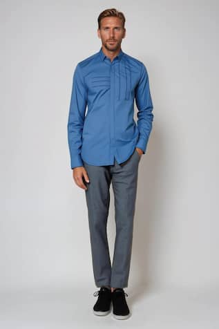 Geometric Embroidered Casual Shirt 