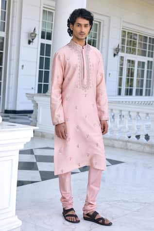 Kalista Esfhan Embroidered Dusty Pink Kurta Set 