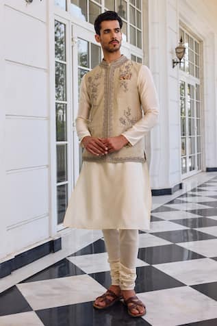 Kalista Nazeer Embroidered Nehru Jacket Set 