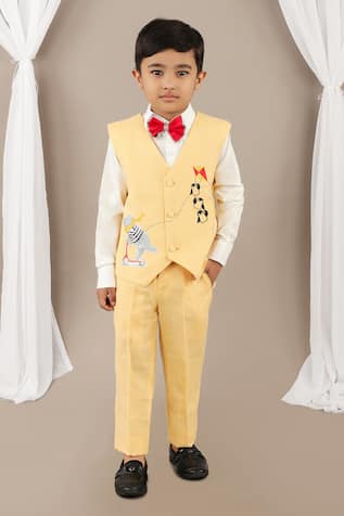 Boys Applique Embroidered Suit Set 