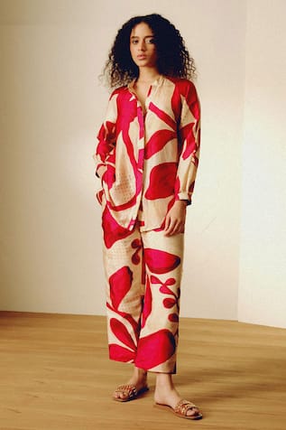 Kavya Singh Kundu Designer Handwoven Mulberry Silk Pant Set 