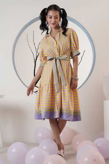Surabhi Arya Striped Midi Dress  