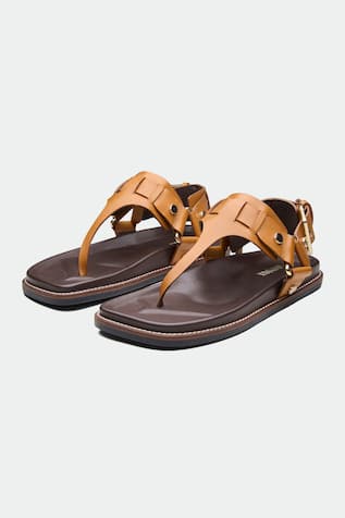 Brown Genuine Leather Edinburgh Flats 