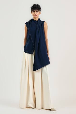 Tailored Scarf Shirt 