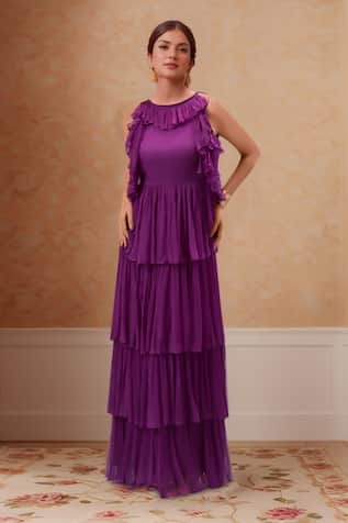 Samyukta Singhania Layered Ruffle Maxi Dress 