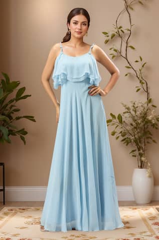Samyukta Singhania Layered Ruffle Maxi Dress 