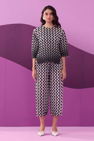 Pleats by Aruni Designer White Edita Pant Set 