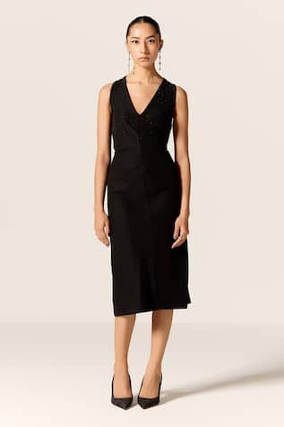 Manika Nanda Skylar Fitted Midi Dress 