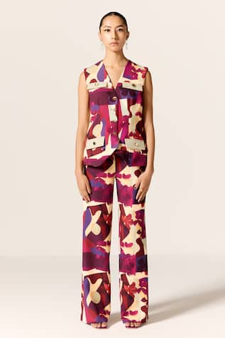 Manika Nanda Multicolor Orion Waistcoat Set 