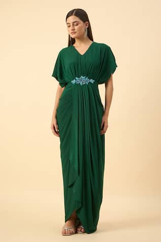 Aakaar Draped Maxi Dress 
