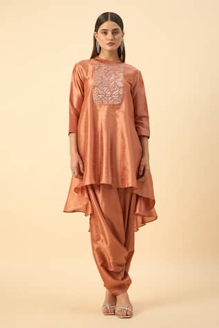 Aakaar Designer Matka Silk Dhoti Set 