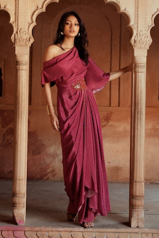 Isha Gupta Tayal Designer Draped Maxi Dress 