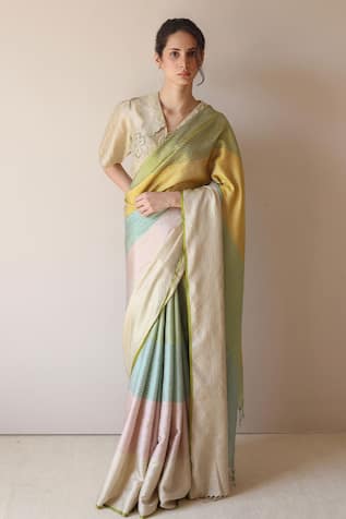 Surmaye Dawn-to-Dusk Striped Saree 