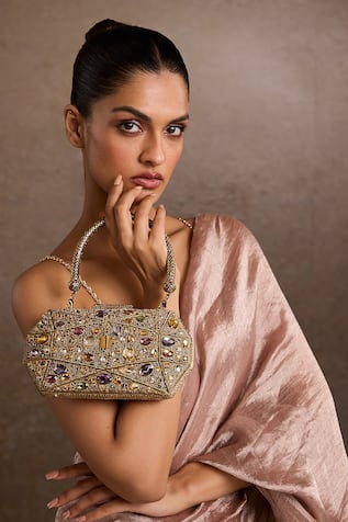 Tarun Tahiliani Embellished Multi Clutch Bag 