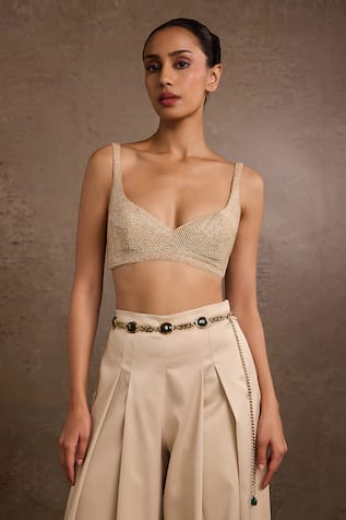 Tarun Tahiliani Midnight Onyx Chain Belt 