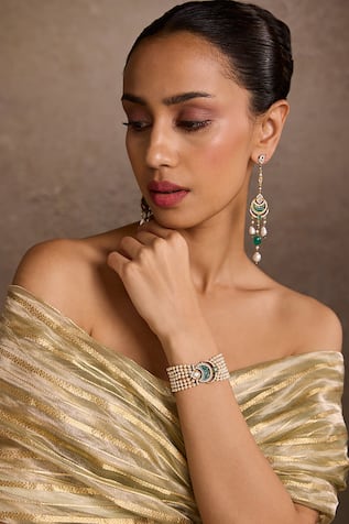 Tarun Tahiliani Crescent Silver Bracelet 