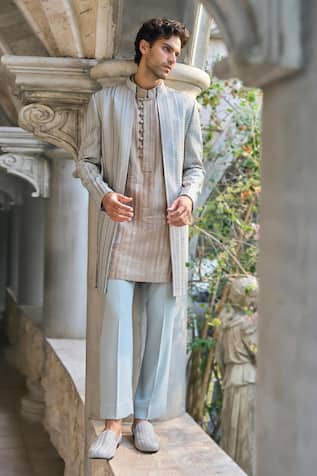 Seema Gujral Sage Green Designer Sherwani Set 