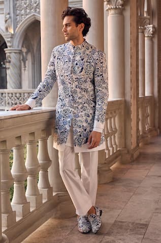 Seema Gujral Designer Silk Sherwani Set 