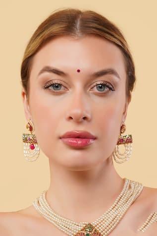 Dugran By Dugristyle Arzoo Gold-Plated Drop Earrings 