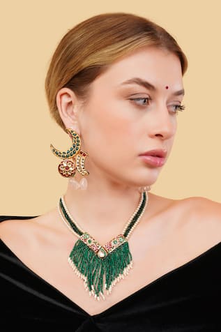 Dugran By Dugristyle Harit Gold-Plated Drop Earrings 