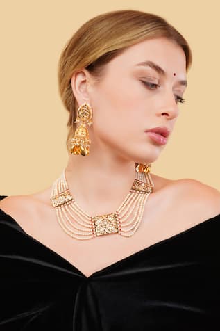 Dugran By Dugristyle Sabzratna Gold-Plated Necklace 