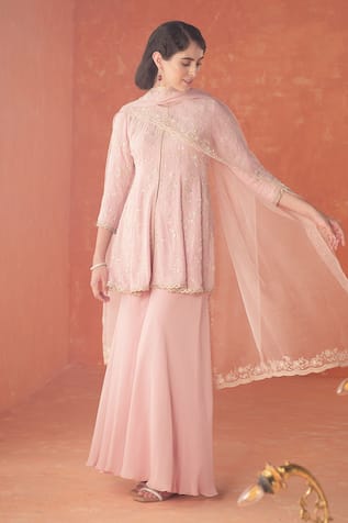 Summer by Priyanka Gupta Mirella Pink Jacket Set 