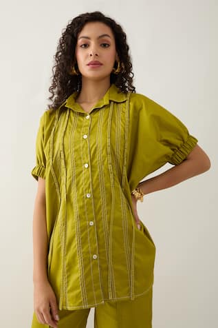 Leaf Green Demure Shirt 