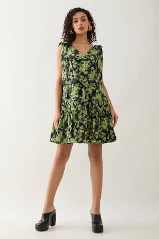 Son Of A Noble Snob Nubra Glow Print Sleeveless Dress 