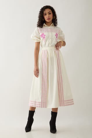 Son Of A Noble Snob Spring Farm Print Shirt & Skirt Set 